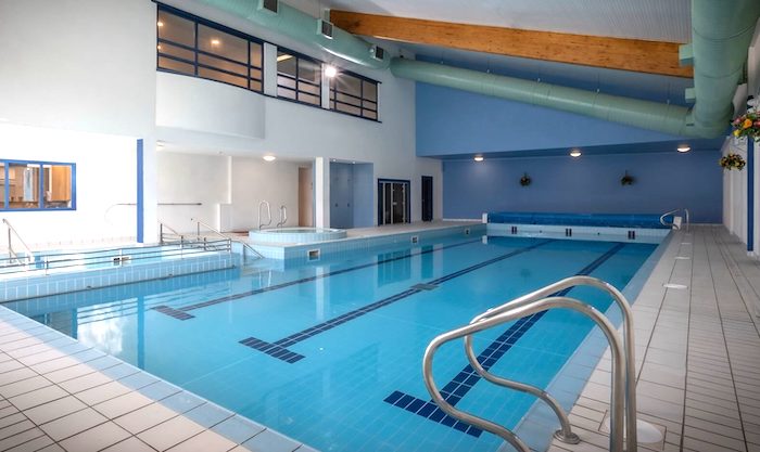 swimming pool at Clifden Station House, Galway