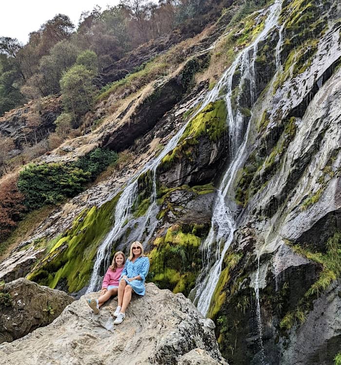 family at Powerscourt Waterfall, Wicklow