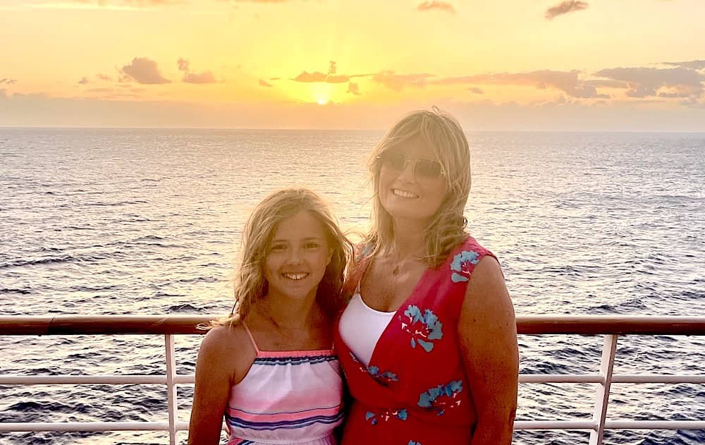 Sarah Slattery, The Travel Expert on a Royal Caribbean cruise with her daughter